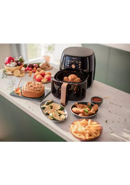 Yüksek Kapasiteli 2200W Hava Fritözü, 7,3l, 5 Programlı, Beyaz