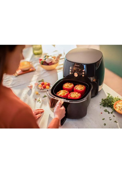 Yüksek Kapasiteli 2200W Hava Fritözü, 7,3l, 5 Programlı, Beyaz