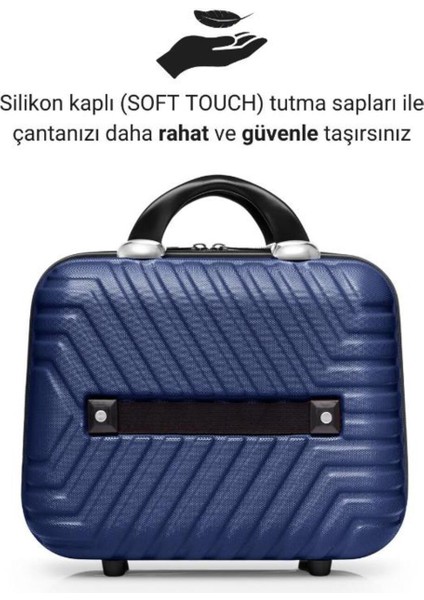 Şık Lacivert Makyaj ve El Çantası, Kullanışlı ve Zarif Tasarım. modelleri