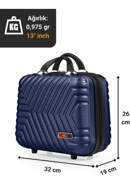 Şık Lacivert Makyaj ve El Çantası, Kullanışlı ve Zarif Tasarım. indirimleri