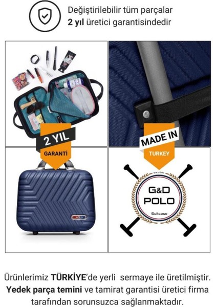 Şık Lacivert Makyaj ve El Çantası, Kullanışlı ve Zarif Tasarım.