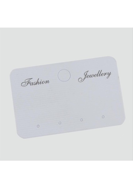 Depomix 4 Delikli Küpe Kartı-Beyaz