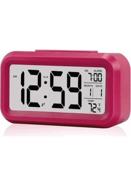 Sepetim Işıklı Dereceli Masa Ofis Saati Alarmlı Termometre Takvim Çalar Saat fiyatları