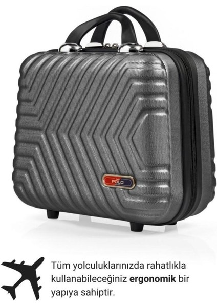 Koyu Gri Çok Amaçlı El ve Makyaj Çantası, Şık ve Kullanışlı Tasarım fırsatları