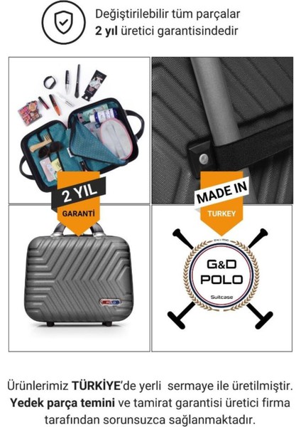 Koyu Gri Çok Amaçlı El ve Makyaj Çantası, Şık ve Kullanışlı Tasarım