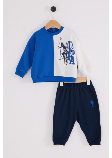 U.s. Polo Assn Erkek Bebek 2 Li Takım Cobalt Mavi