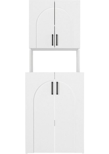 Kalira Çamaşır Makinesi Dolabı Çok Amaçlı Banyo Dolabı Beyaz