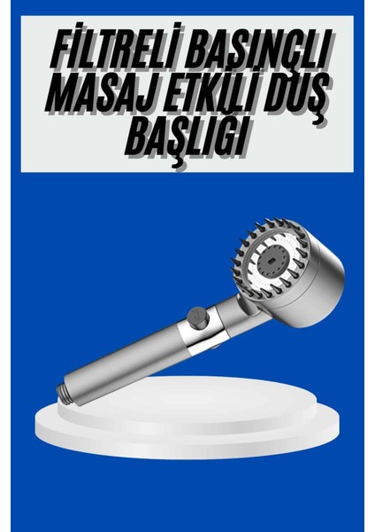 Sepetim Yeni Nesil Duş Başlığı Paslanmaz Çelik Masaj Etkili Ergonomik Tasarım Su Basınçlı