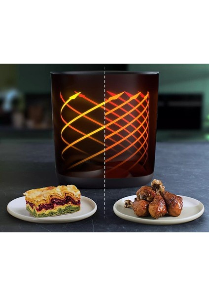 Akıllı Wi-Fi Airfryer 8,3 Lt, Android ve Apple Uyumlu, Geniş Hacim, Şık Tasarım