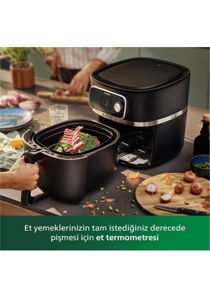Aile Boyu 8,3l Uzaktan Bağlantılı Çok Fonksiyonlu Airfryer Siyah
