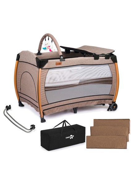 Comfymax Power Park Yatak Oyun Parkı 70X110 - Wood Brown