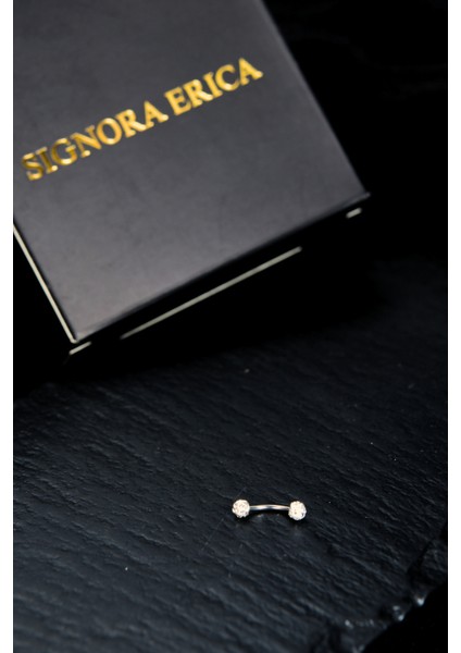 Iki Ucu Disko Topu Model Kaş Piercing