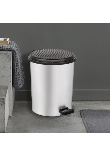 Metal Desenli Pedallı 3lü Çöp Kovası modelleri