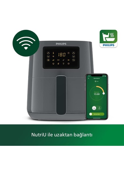 5000 Serisi Siyah Airfryer HD9255/60, Sağlıklı ve Pratik Pişirme Cihazı indirimleri