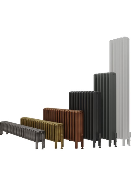 Grande Lux Alüminyum Yatay Radyatör 700x1025 mm 16 Dilim | 2649 W Yüksek Isıl Güç | Mat Bronz modelleri