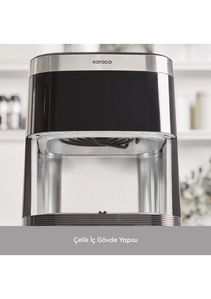 Çok Fonksiyonlu Gri Inox Gövde 9l Airfryer ve Inox Çay Makinesi Seti fırsatları