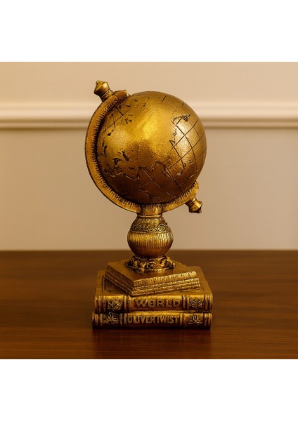 Kahve ve Gold Antik Görünümlü Dünya Küresi Biblo 27X15 fiyatları