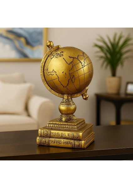 Kahve ve Gold Antik Görünümlü Dünya Küresi Biblo 27X15 modelleri