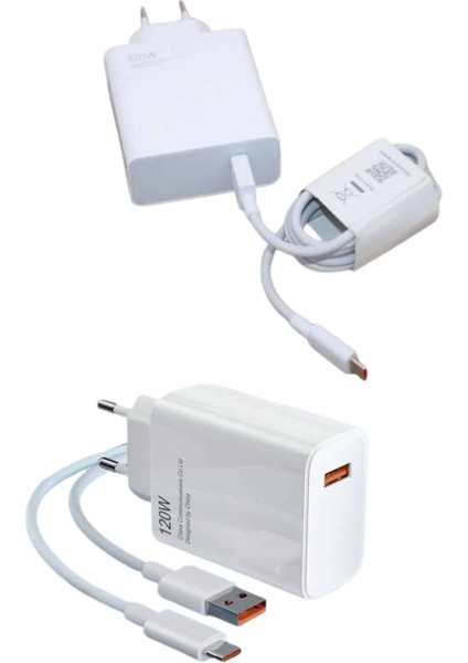 Sepetim 120 Watt Turbo Hızlı Şarj Aleti Seti Hızlı Şarj Adaptörü Beyaz indirimleri