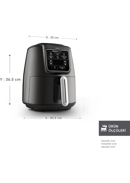 2'si Birlikte Uzaktan Kontrol Edilebilir Hava Fritözü, Gri Renk fiyatları