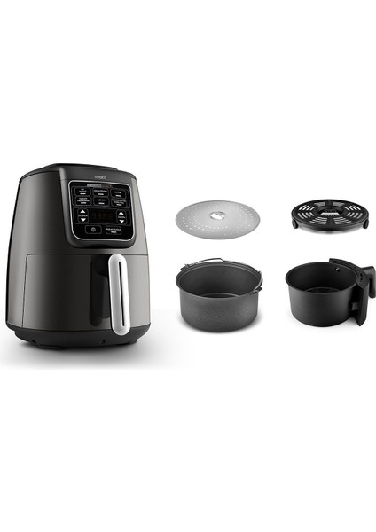 2'si Birlikte Uzaktan Kontrol Edilebilir Hava Fritözü, Gri Renk