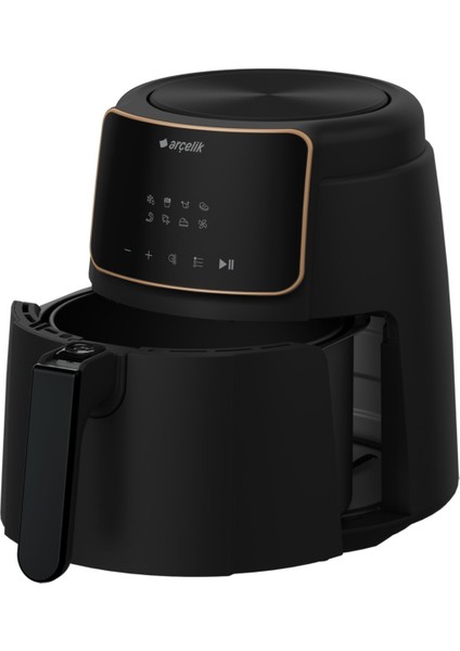 1500 W, Az Yağlı Fritöz, Siyah, LED Ekran, 3,9 Litre