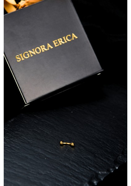 Iki Ucu Toplu Yuvarlak Kaş Piercing