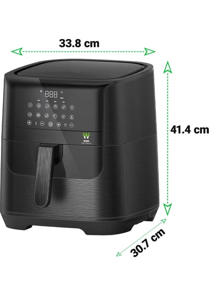 7 Litre Akıllı Yağsız Airfryer Pişirme Kabı Siyah Hediyeli fırsatları
