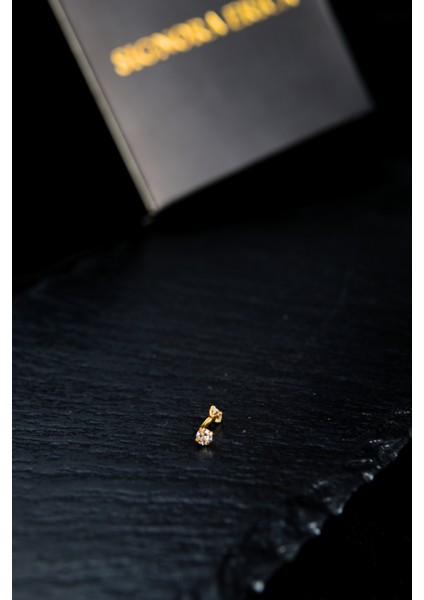 Iki Ucu Yuvarlak Içine Giren Taşlı Kaş Piercing fiyatları