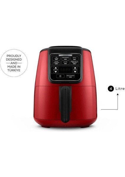 2'li Airfryer Fritöz, Büyük Kapasiteli ve Renkli Mutfak Aleti