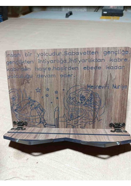 İskender wood Ahşap Risale-I Nur Vecizeli Kitap Kuran Okuma Rahlesi Tablet Tutucu Stand modelleri