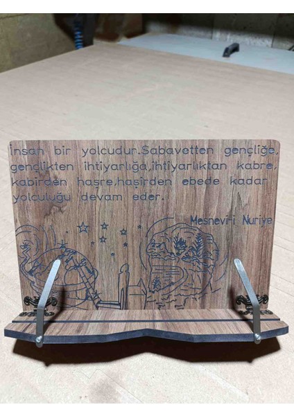 İskender wood Ahşap Risale-I Nur Vecizeli Kitap Kuran Okuma Rahlesi Tablet Tutucu Stand fırsatları