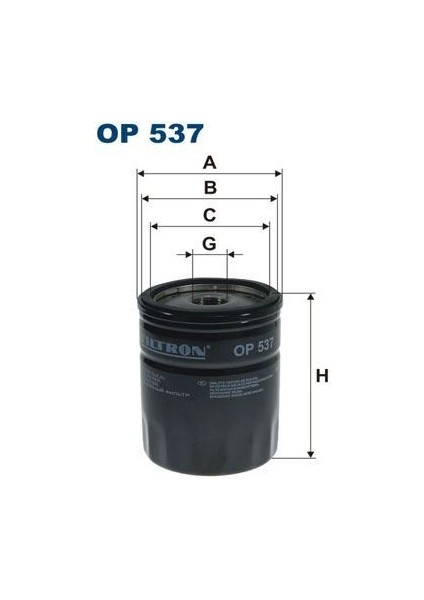 Fıltron OP537 - Yağ Filtresi Uno 95 Tıpo 1.4-1.6ıe 89-95 -Panda-Punto