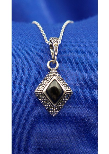 925 Ayar Kadın Oltu Taşı Kadın Kolye SK00080