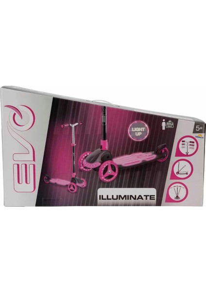 Nessiworld Evo 3 Tekerlekli Katlanabilir Illuminate Işıklı Pembe Scooter indirimleri