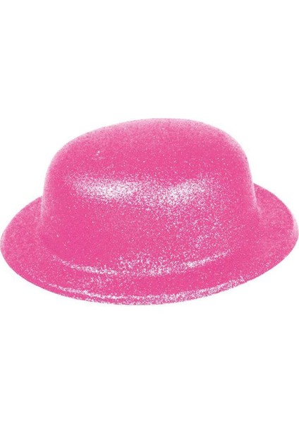 Nessiworld Pembe Renk Simli Melon Yuvarlak Parti Şapkası 24X26 cm