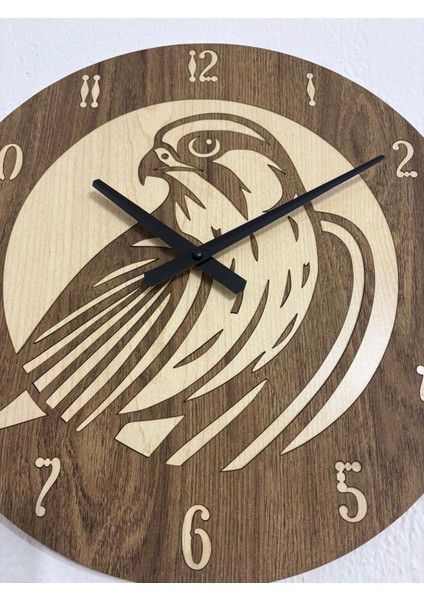 Safari Serisi - Doğan Kuşu - Ahşap Duvar Saati - 40 cm - (Çift Katmanlı Ahşap) indirimleri