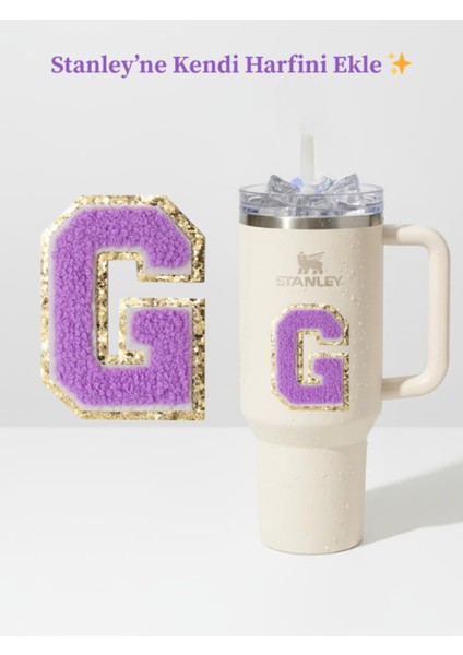 Quencher Uyumlu Premium Harf Sticker / Aksesuar – Tekstil Kaplama Kişiselleştirilmiş Tasarım