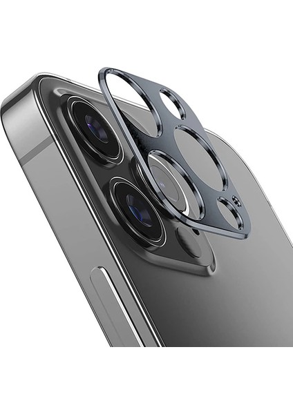 Iphone 12 Pro 3D Metal Kamera Koruyucu Metal LENS-(1903) - BRF19985-1068