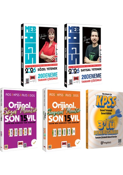 2026 Meb-Ags Sözel-Sayısal Yetenek Çözümlü 20 Deneme-Son 15 Yıl Çıkmış SORULAR(2025 Dahil)
