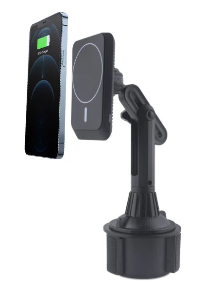Ally Araç Bardaklık Telefon Tutucu Magsafe iPhone 15-14-13-12 Serisi 15W Kablosuz - BRF15848-794