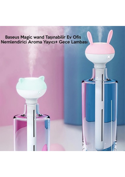 Baseus Magic Wand Ev Ofis Nemlendirici Aroma Yayıcı+ Gece LAMBASI-(1903) - BRF14702-5933 modelleri