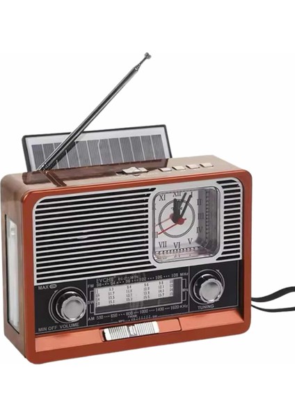 Sepetim Saatli Fenerli Bluetooth Nostaljik Radyo Aux Sd USB Girişli Bluetooth Hoparlör modelleri