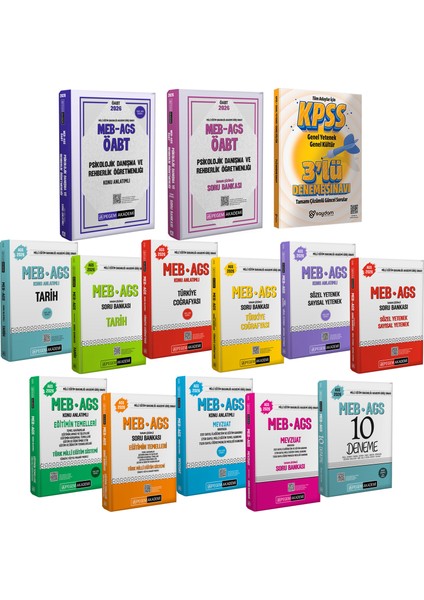 2026 Meb Ags Öabt Psikolojik Danışma ve Rehberlik Konu Anlatımı-Çözümlü Soru Bankası-Ags Konu Soru