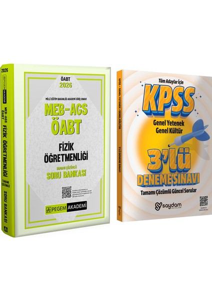 2026 Meb Ags Öabt Fizik Öğretmenliği Tamamı Çözümlü Soru BANKASI(167 SAYFA,851 Soru)-3 Deneme Hediye