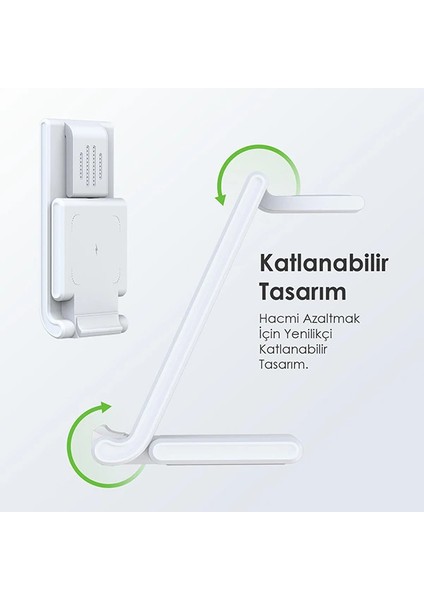 Duzzona 15W Katlanır 3 In 1 Telefon Kulaklık Saat Kablosuz Şarj STANDI-(1903) - BRF13336-3976 indirimleri