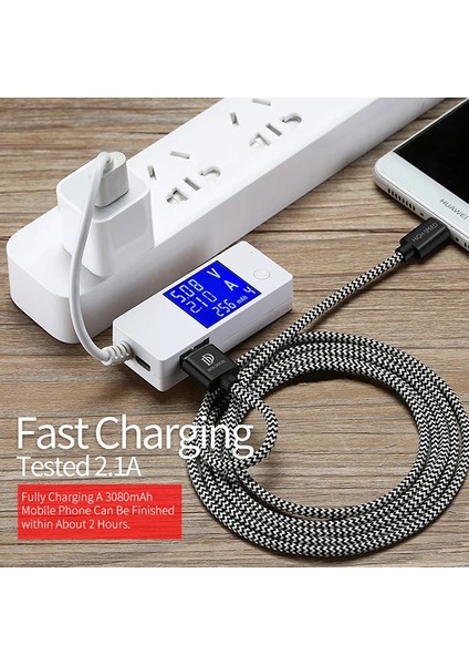 Dux Ducıs USB Type C Kopmaz Yırtılmaz USB Kablo Hızlı Şarj 1 METRE-(1903) - BRF12708-3289 fiyatları