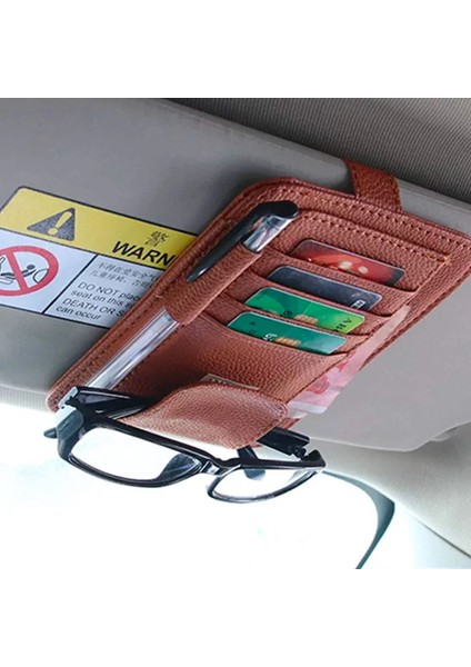 Ally Araç Oto Güneşlik Organizeri Suni Deri Kart Kalem DÜZENLEYICI-(1903) - BRF13565-3107 indirimleri