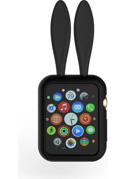 Ally Apple Watch 1-2-3-4 42MM Tavşan Figürü Silikon KILIF-(1903) - BRF18596-6462
