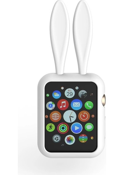Ally Apple Watch 1-2-3-4 42MM Tavşan Figürü Silikon KILIF-(1903) - BRF18596-6462 fiyatları